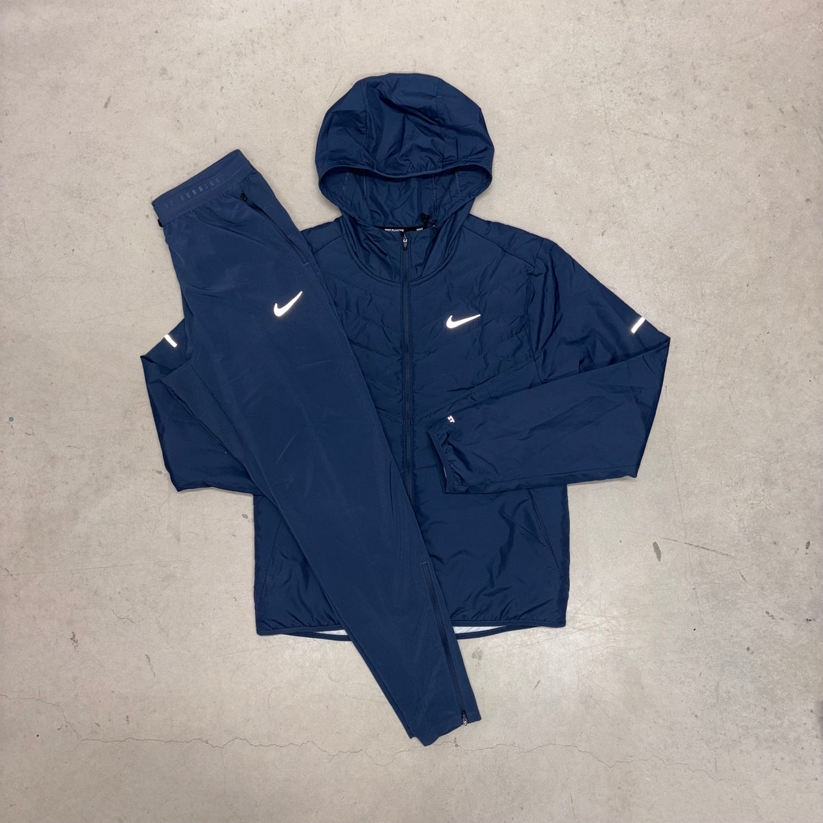 Nike Thunder Blue Aeroloft Windrunner Jacket x Thunder Blue Stride Tracksuit