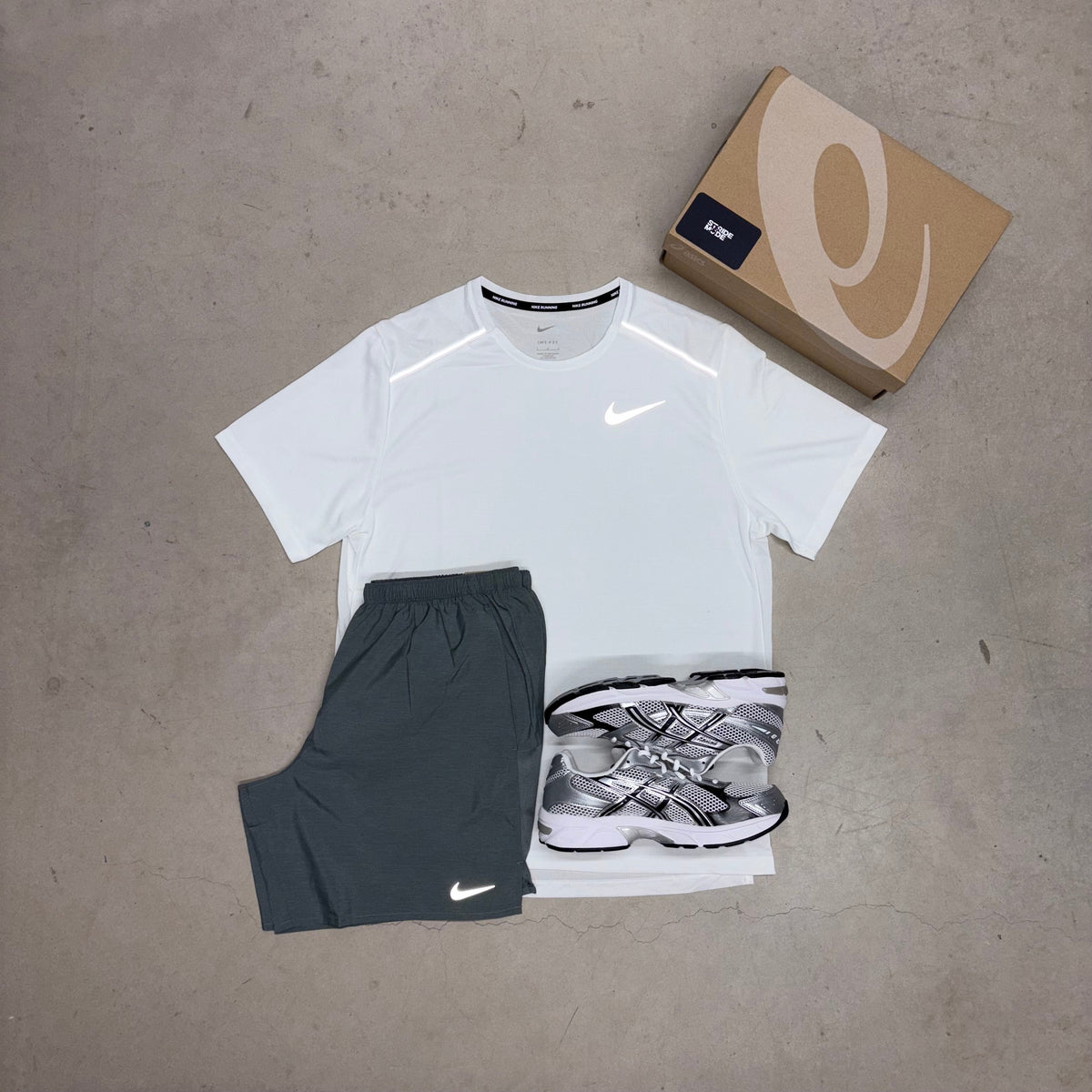Nike Miler Frost White Miler Grey Challenger Set x Gel-1130 Silver/Black/White
