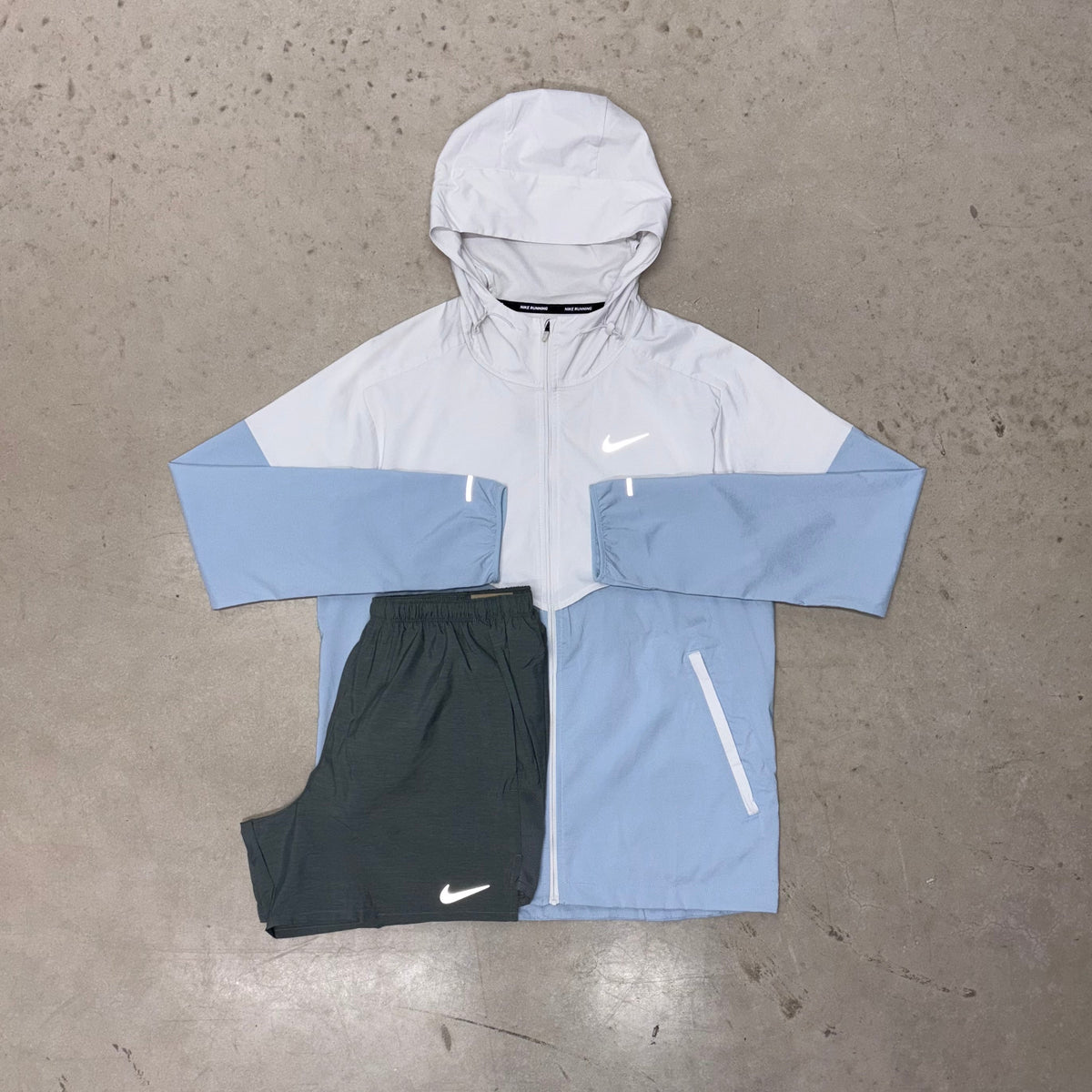 Nike Armoury Blue Windrunner Jacket x Challenger Shorts Set