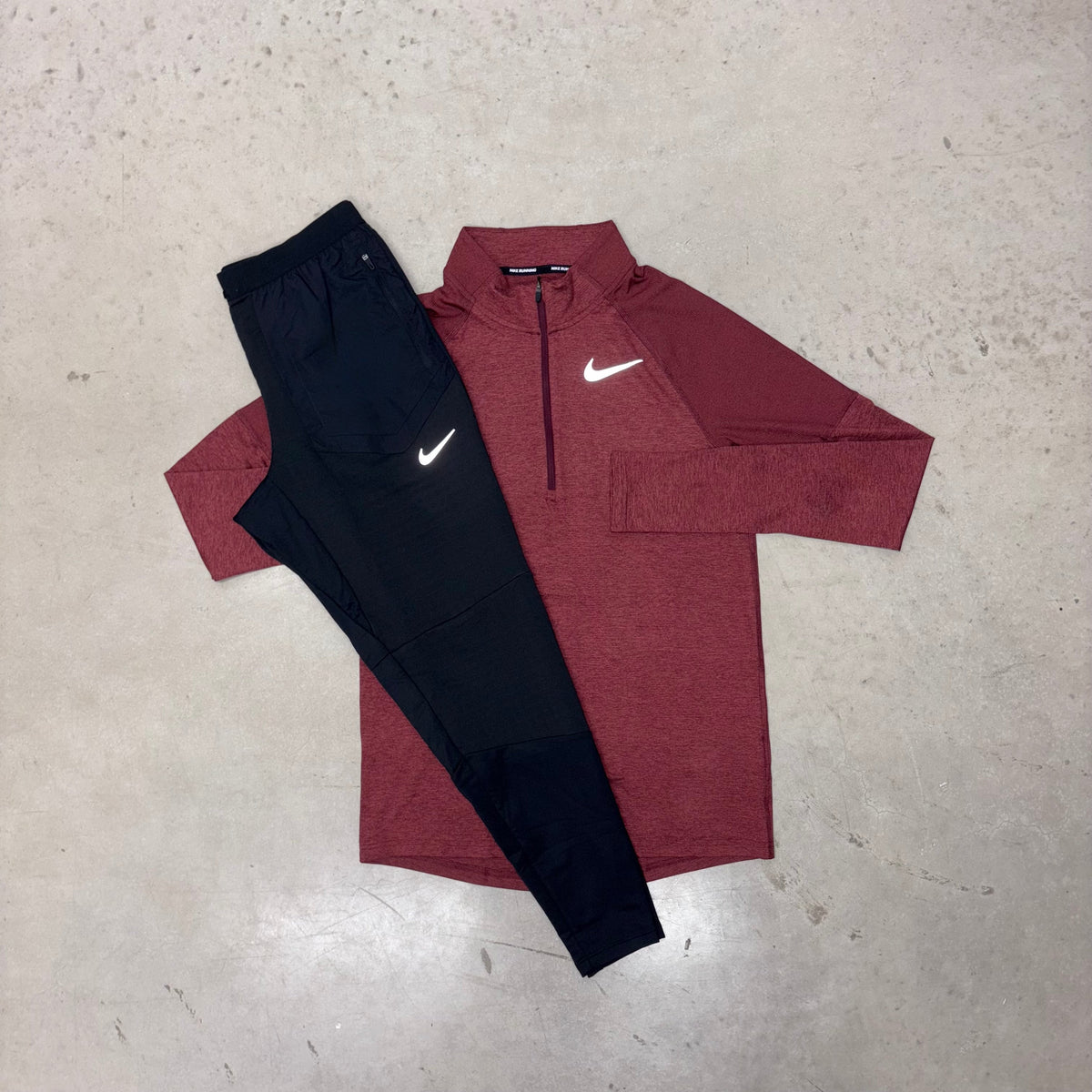 Nike Maroon Element 1/4 Zip x Phenom Tracksuit