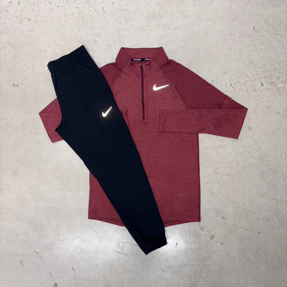 Nike Maroon Element 1/4 Zip x Challenger Tracksuit