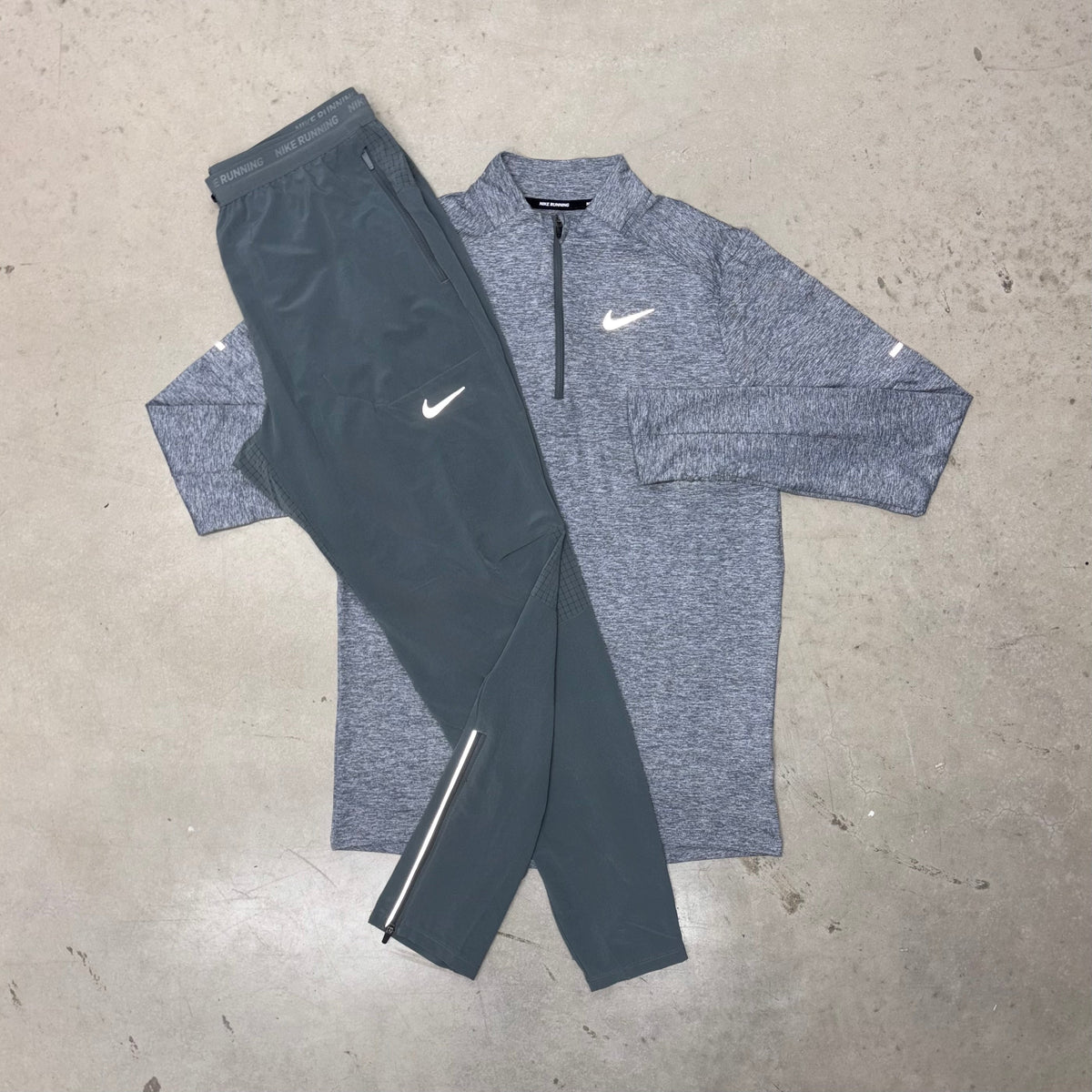 Nike Grey Stride 1/4 Zip x Phenom Tracksuit