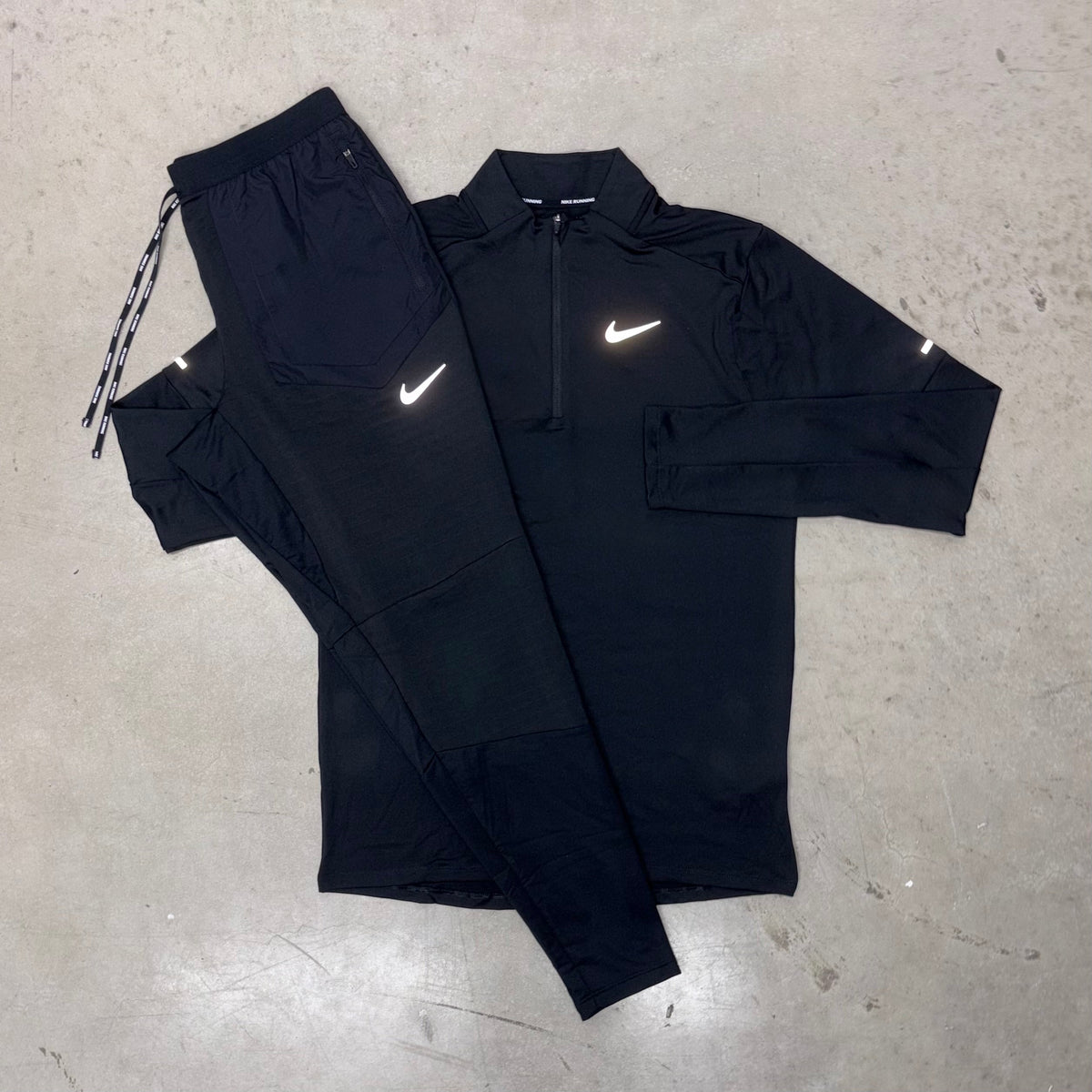 Nike Black Stride 1/4 Zip x Phenom Tracksuit