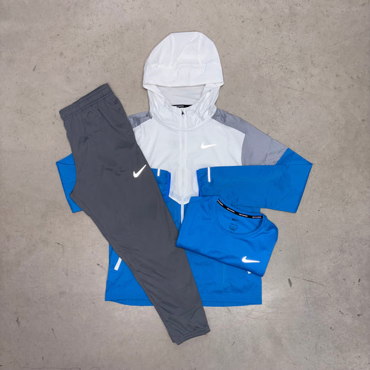 Nike White/Grey/Blue Windrunner Bundle