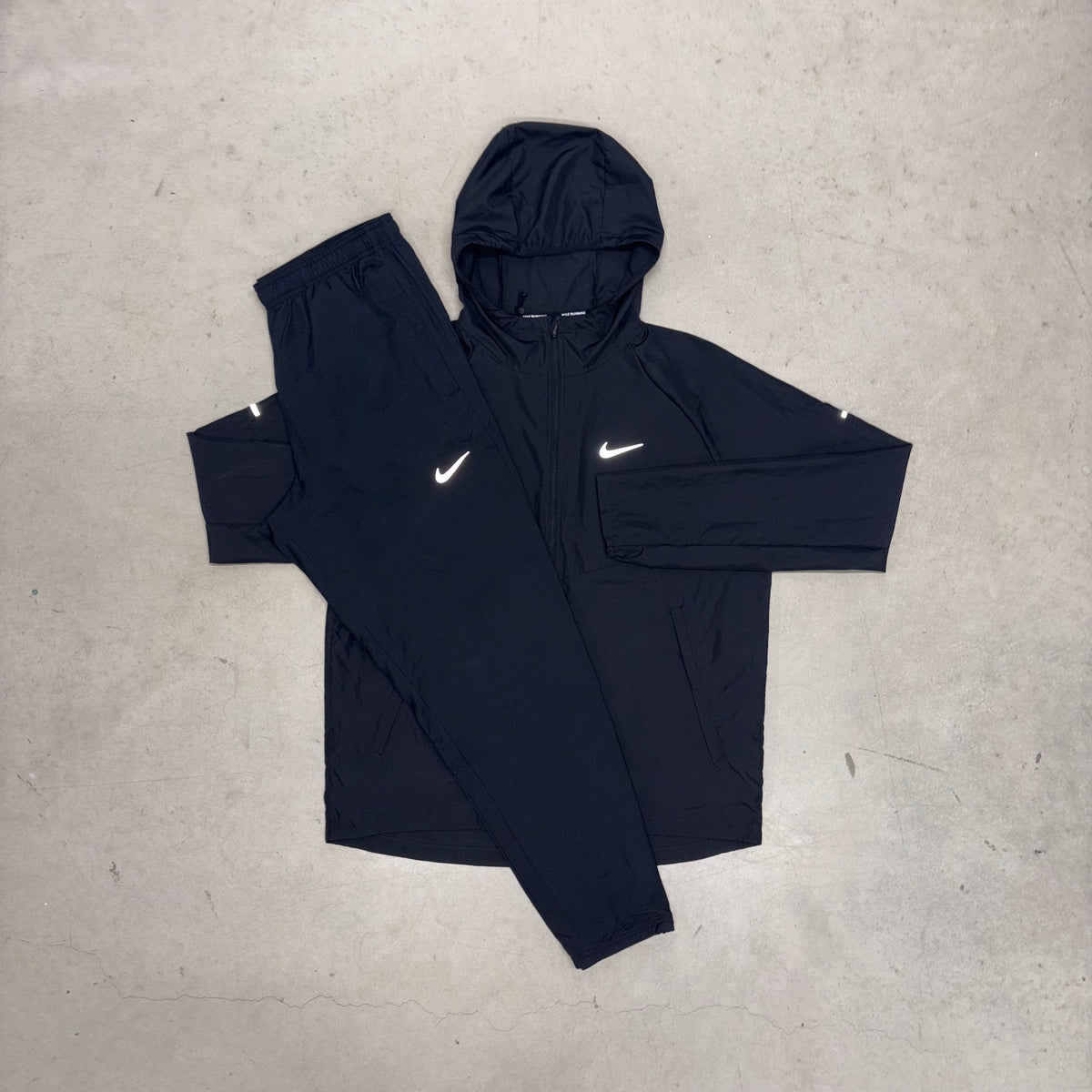 Nike Black Repel Miler Windrunner Jacket Full Tracksuit