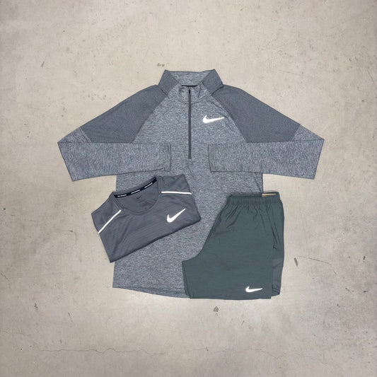 Nike Grey Element 1/4 Zip Short Bundle