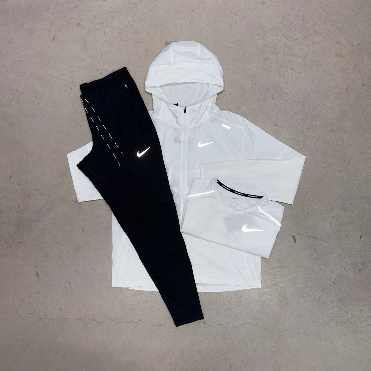 Nike Ice White Windrunner Jacket x Phenom Pants Bundle