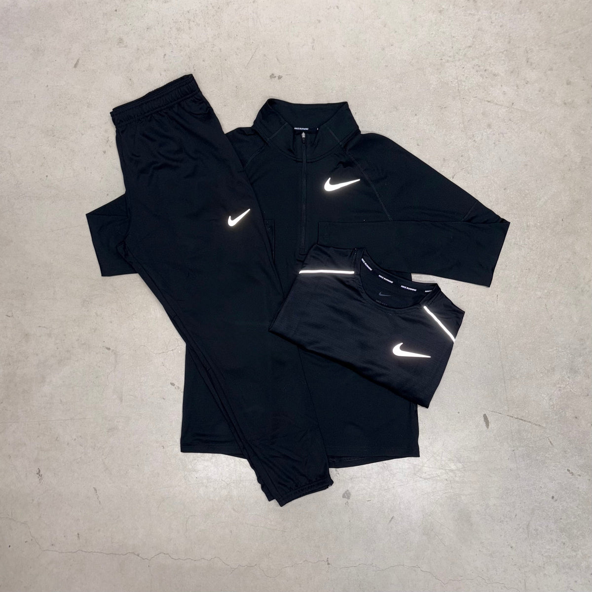 Nike Black Element 1/4 Zip x Challenger Pants Bundle