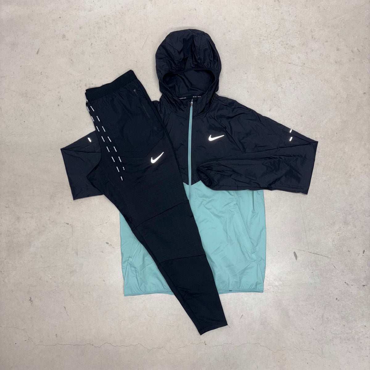 Nike Green/Black Stride Windrunner Jacket x Phenom Pants Tracksuit