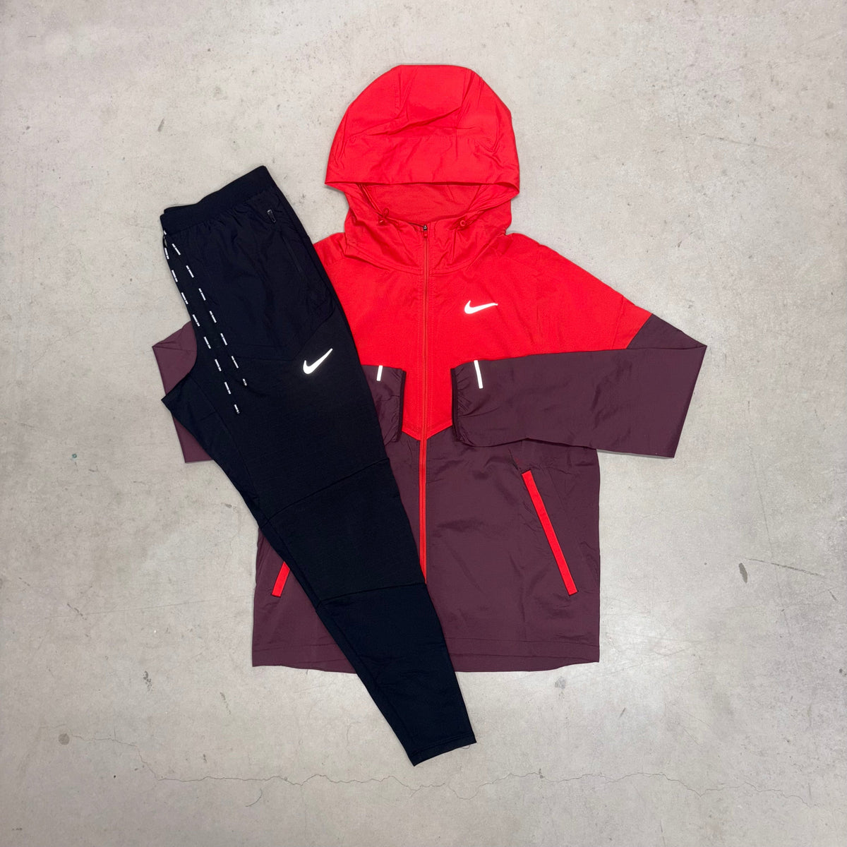 Nike Light Crimson/Burgundy Crush Windrunner Jacket x Phenom Tracksuit