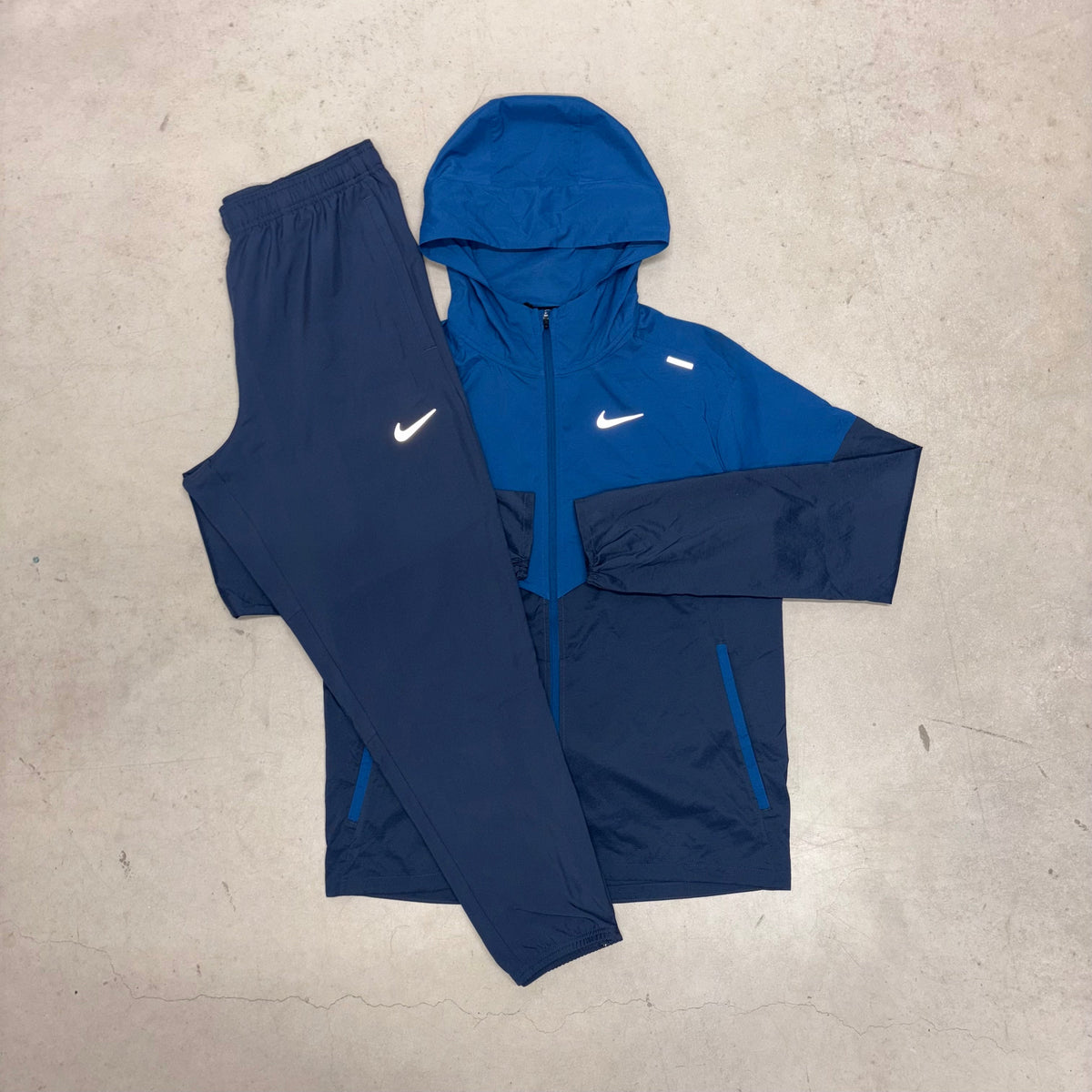 Nike Thunder Blue Windrunner Jacket x Thunder Blue Challenger Pants Tracksuit
