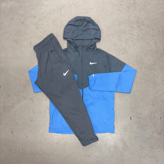Nike University Blue Windrunner Jacket x Grey Challenger Pants Tracksuit