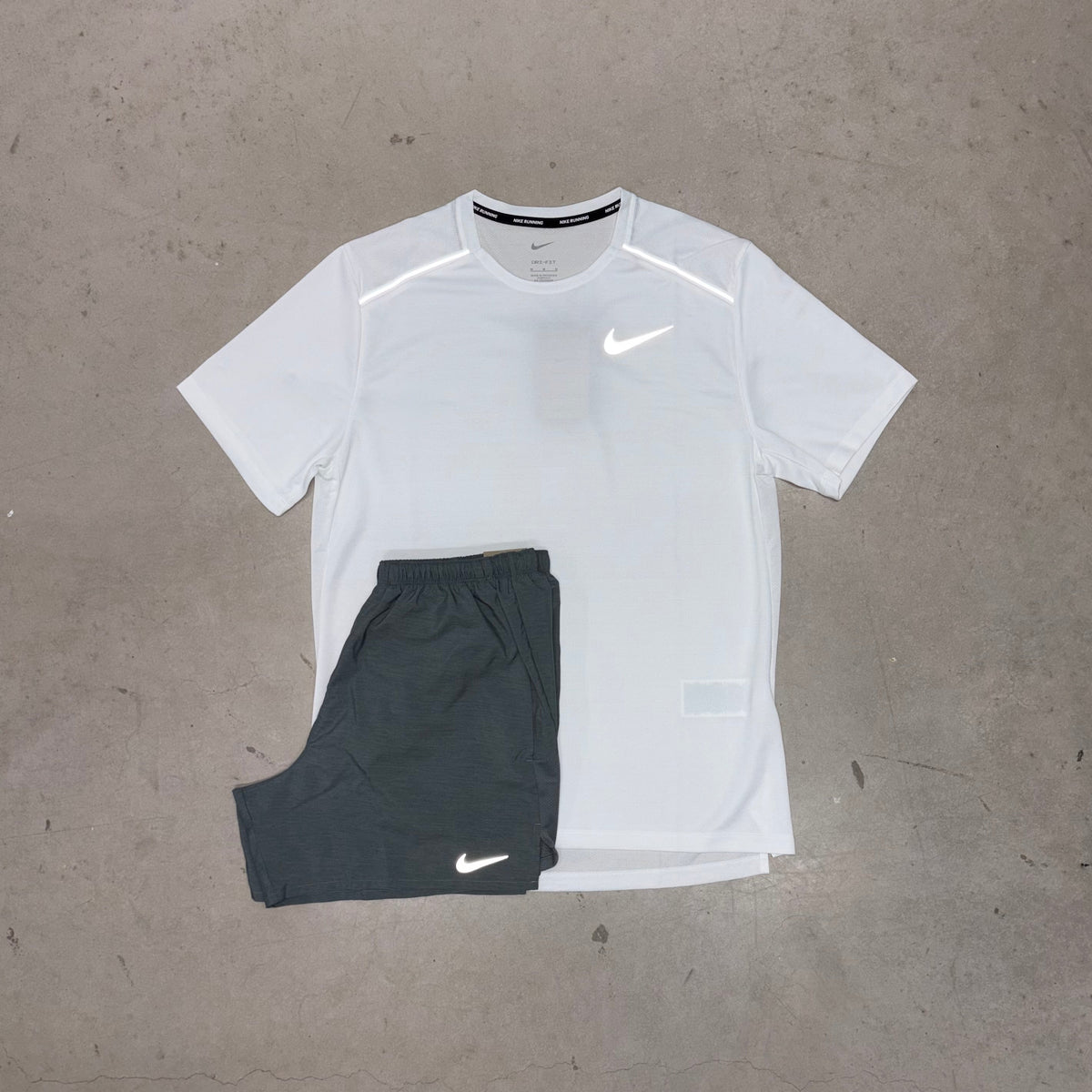 Nike Ice White Miler x Grey Challenger Short