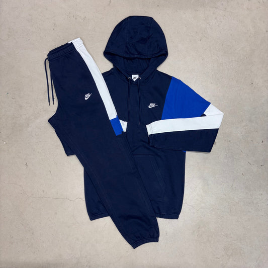 Nike Two Tone Blue Club Hooded Tracksuit