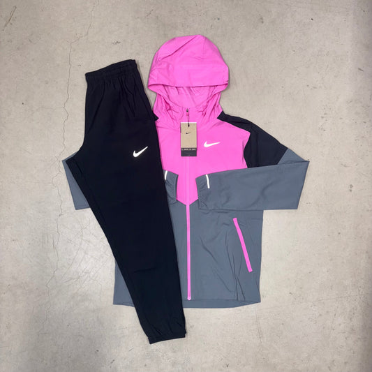Nike Playful Pink Windrunner Jacket x Black Challenger Pants