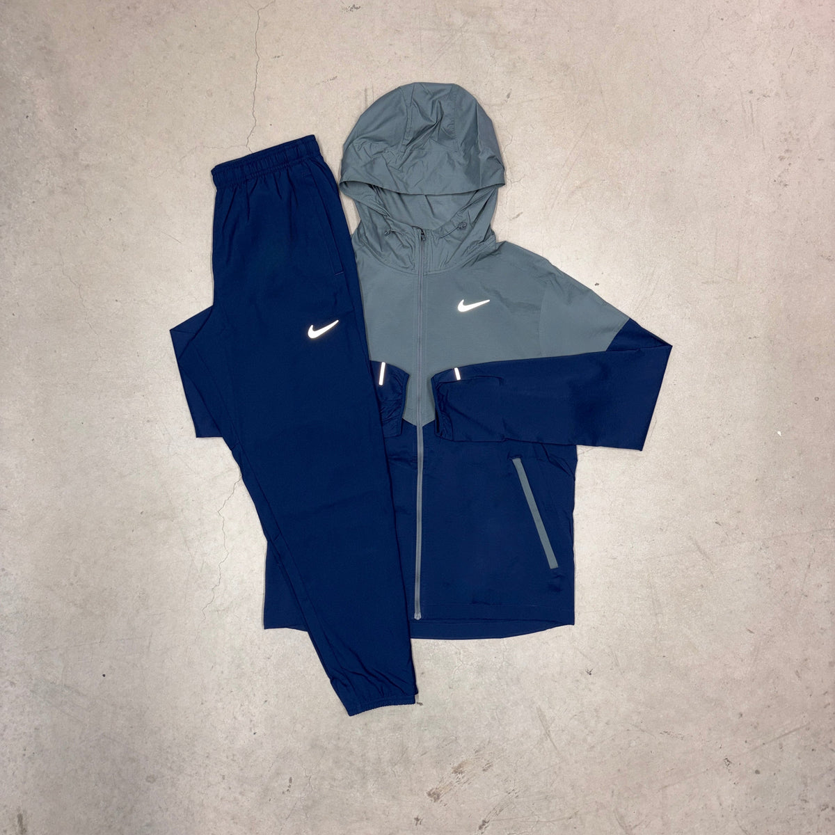 Nike Midnight Navy Windbreaker  Jacket x Challenger Pants Full Tracksuit