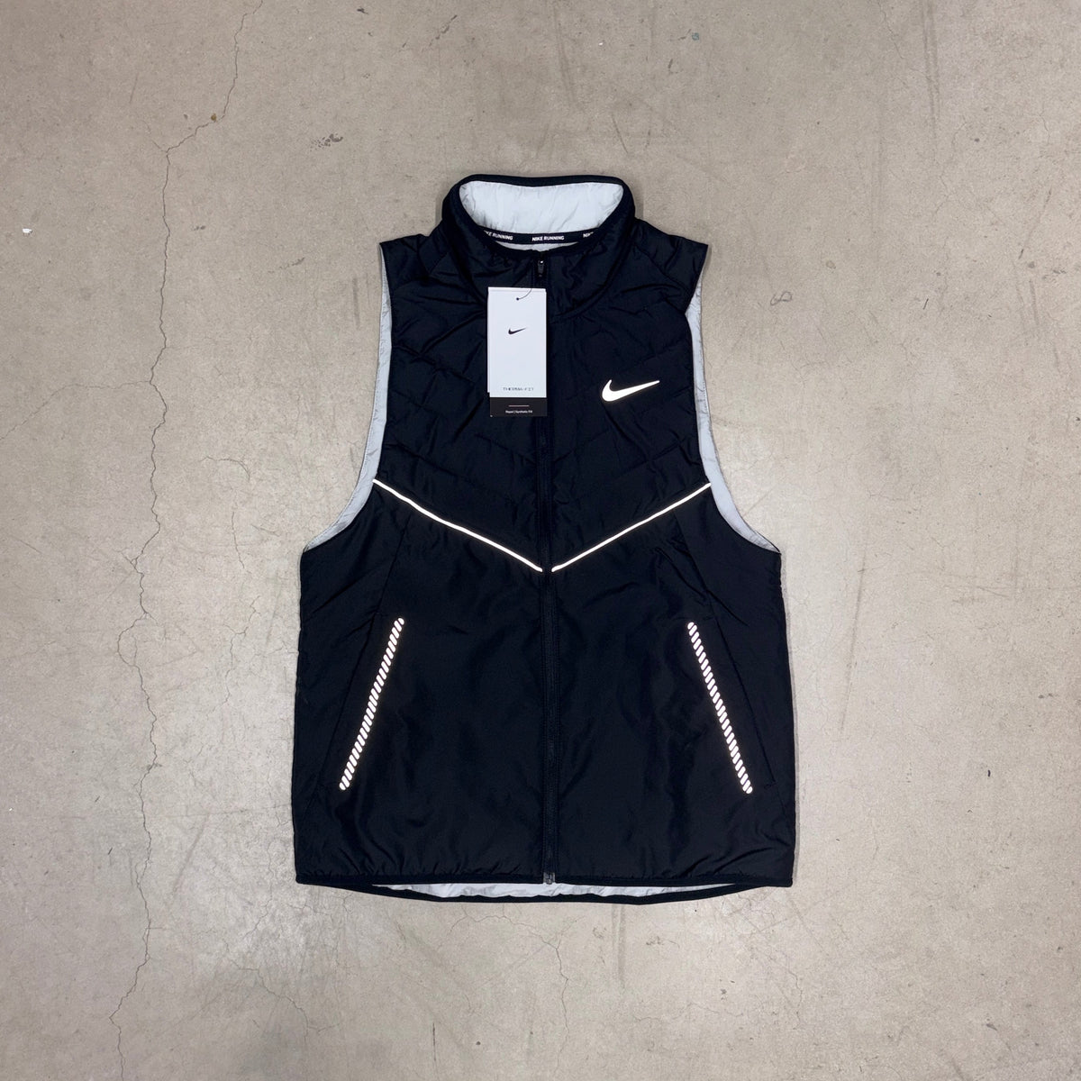 Nike Black Reflective Synthetic Gilet