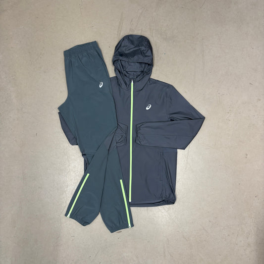 ASICS Core Steel Grey/Neon Green Full Tracksuit