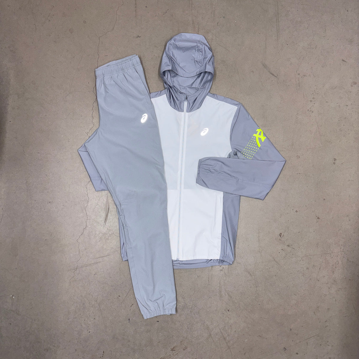 ASICS Grey/White Two Tone AEG Icon Full Tracksuit