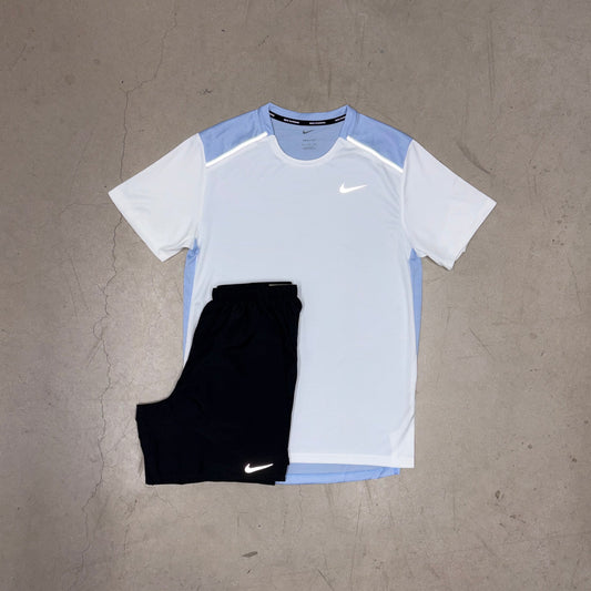 Nike Ice White/Cobalt Bliss Miler x Black Challenger Short