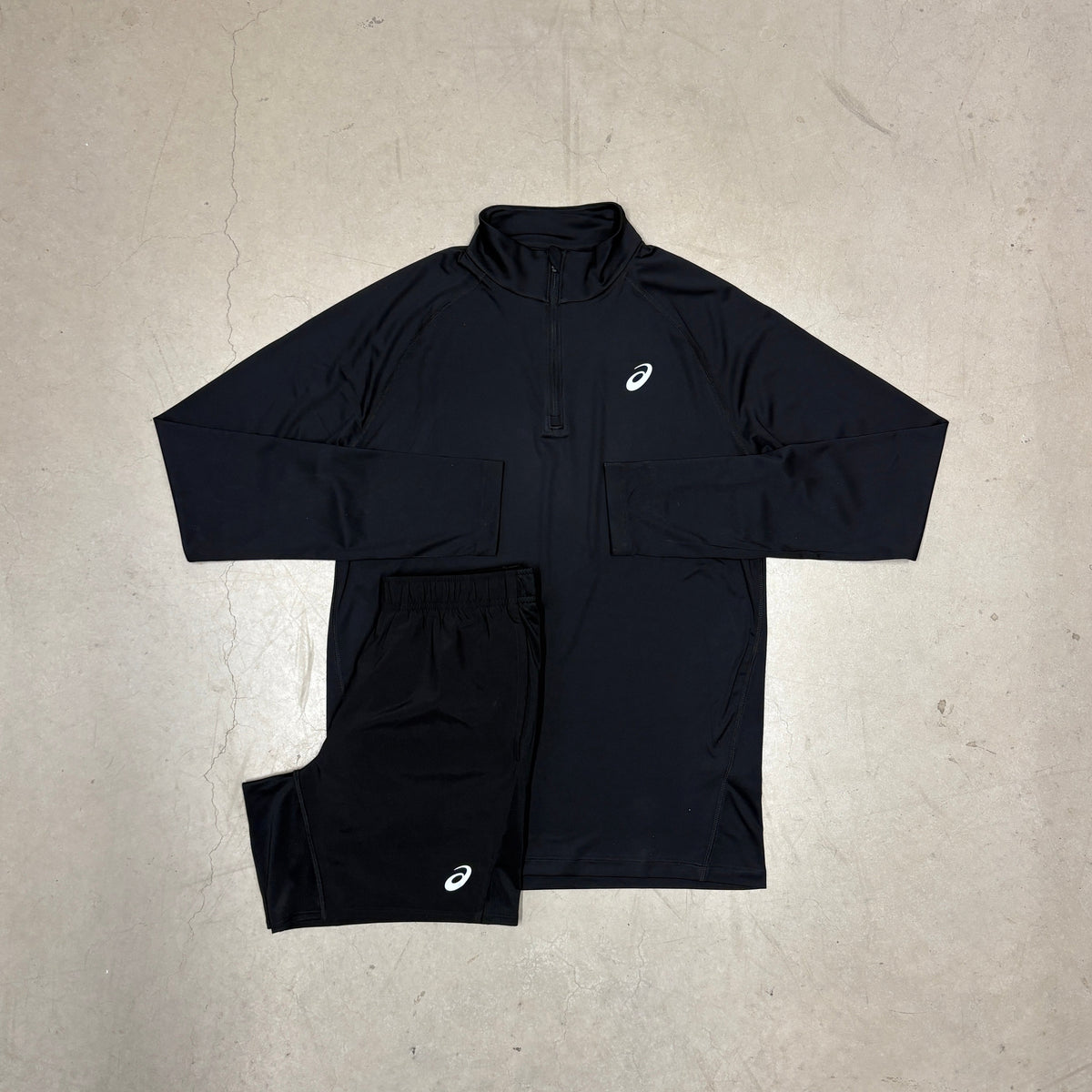 ASICS Black Perfomance 1/4 Zip Full Set