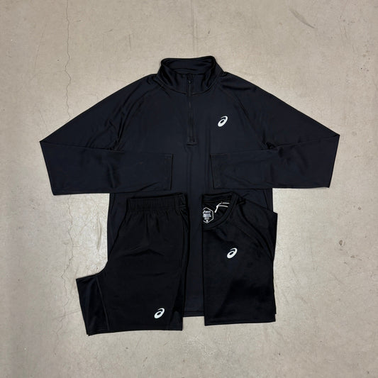 ASICS Black Perfomance 1/4 Zip Full Bundle