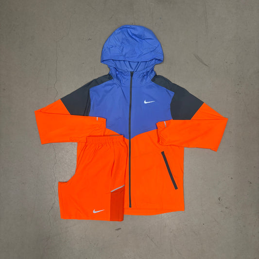 Nike Total Orange/Royal Pulse Impossibly Light Jacket x Total Orange Challenger Shorts