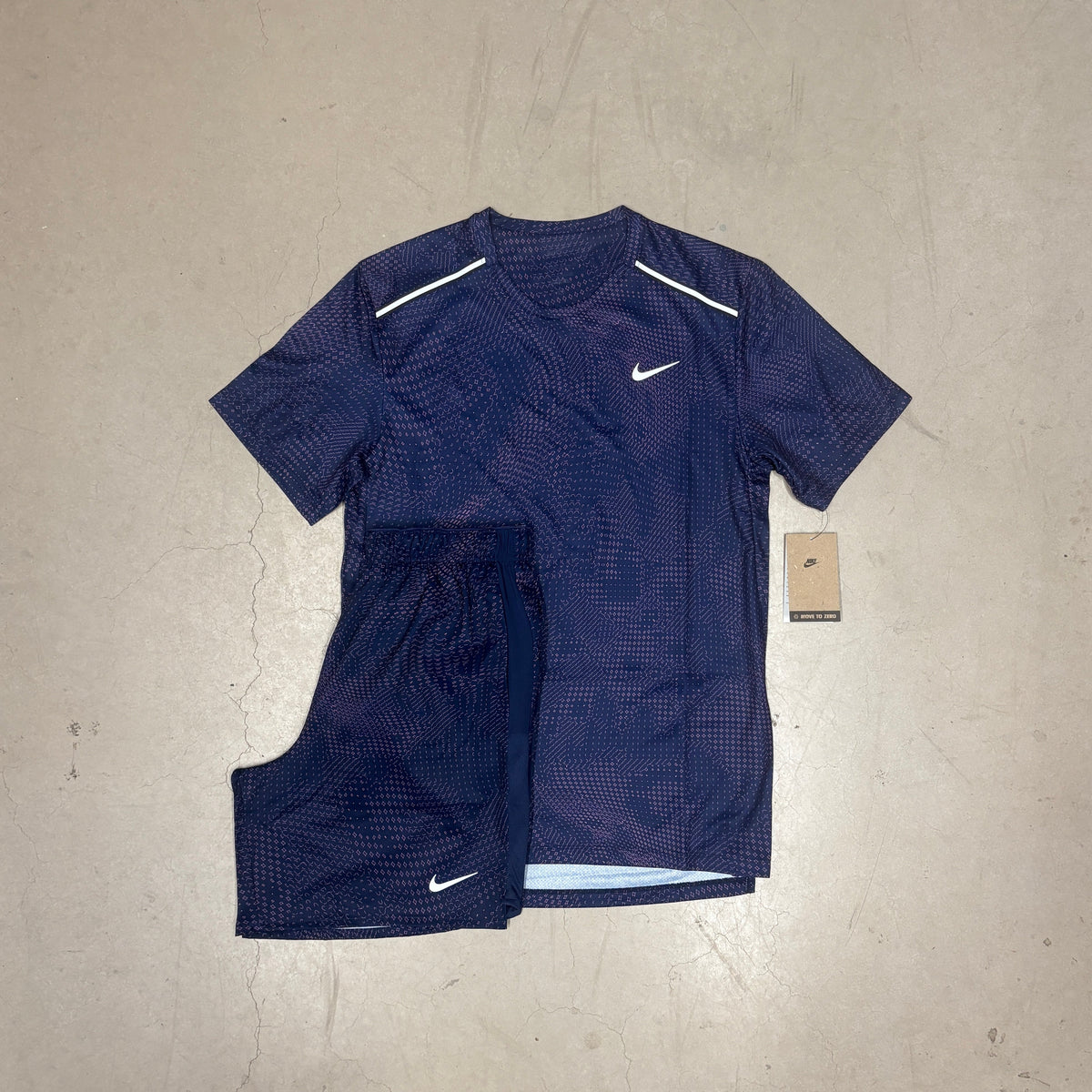 Nike Navy/Pink Dri-Fit Patterned Full Set