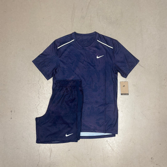 Nike Navy/Pink Dri-Fit Patterned Full Set