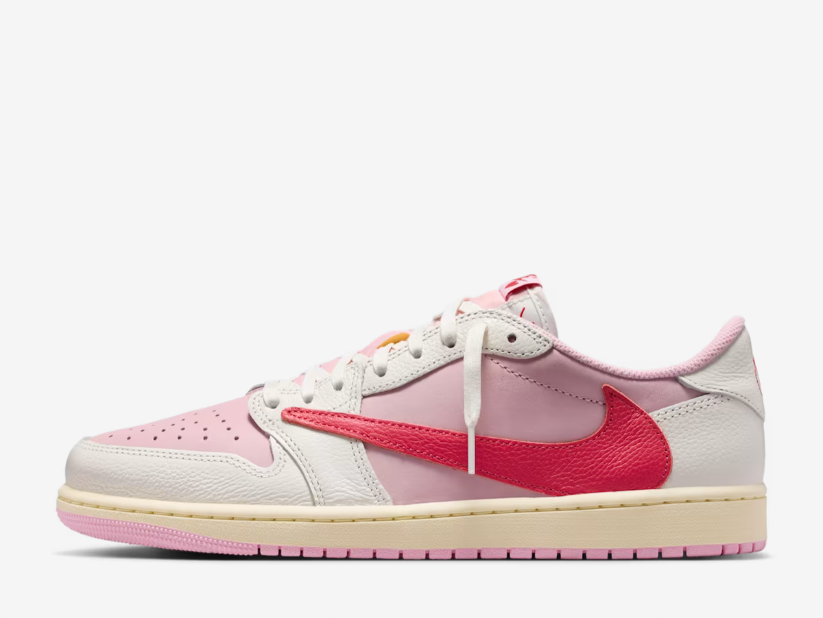Air Jordan 1 Low Travis Scott Sail Tropical Pink