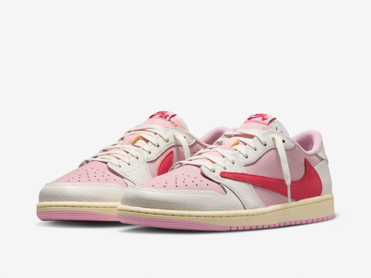 Air Jordan 1 Low Travis Scott Sail Tropical Pink