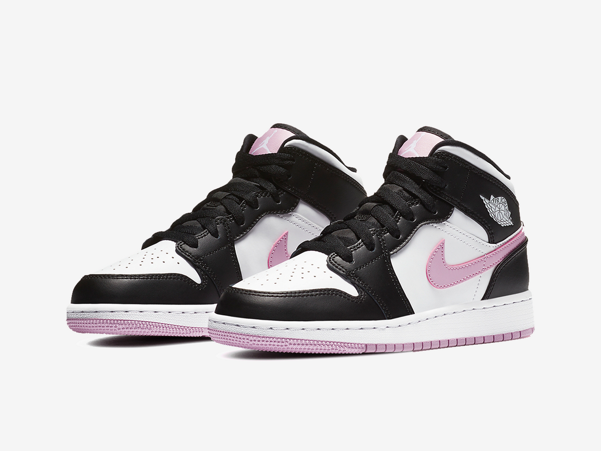 Air Jordan 1 Mid Arctic Pink White (GS)