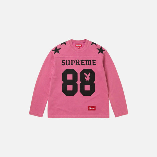 Supreme x Playboy L/S Football Top Pink