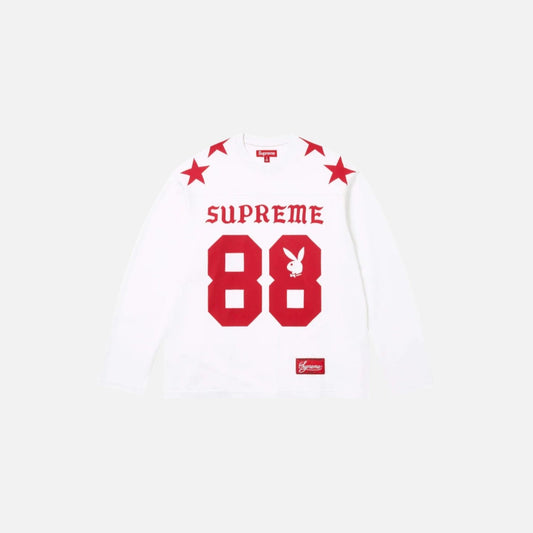 Supreme x Playboy L/S Football Top White