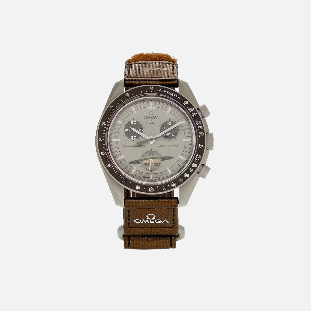 SWATCH X OMEGA BIOCERAMIC MOONSWATCH 'MISSION TO SATURN' (SO33T10) (SAME-DAY DISPATCH)