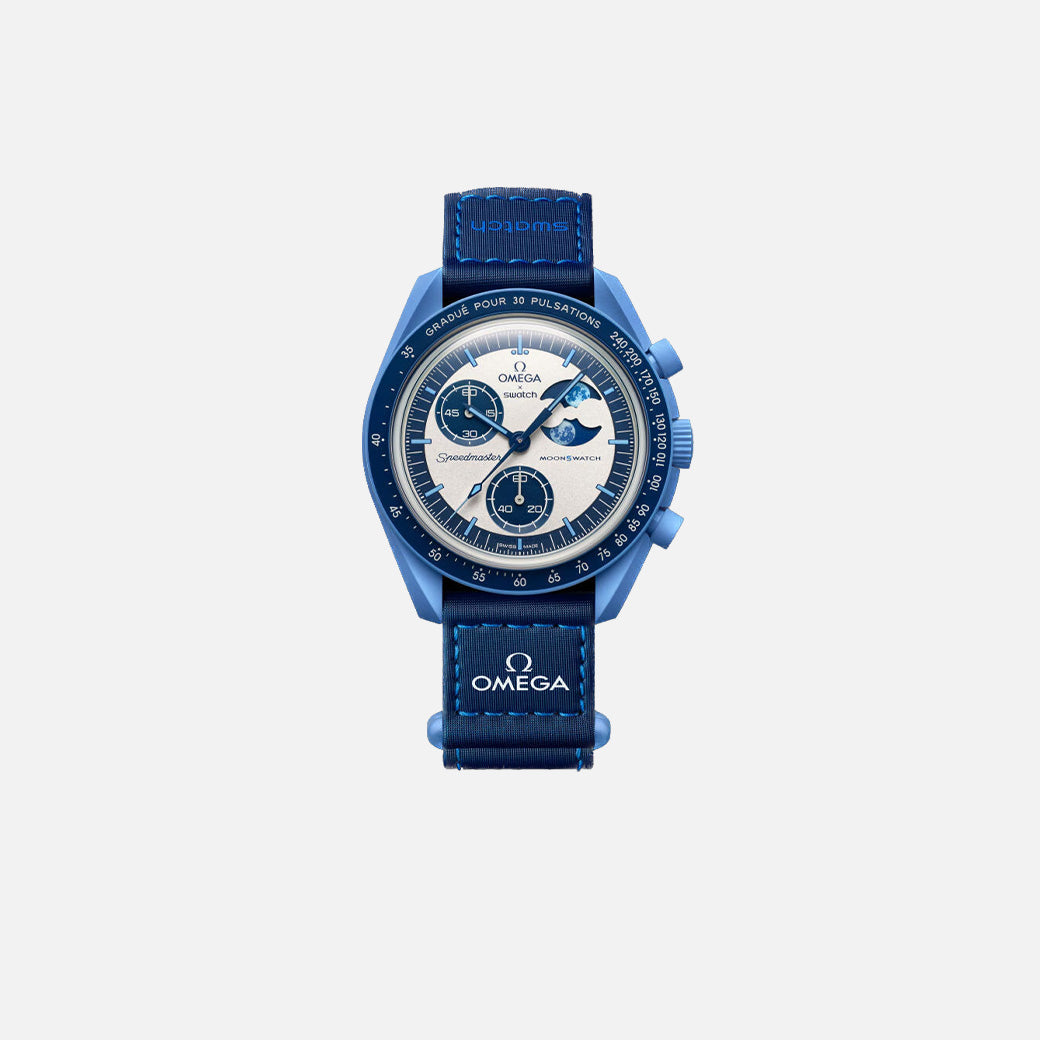 SWATCH X OMEGA MISSION TO THE SUPER BLUE 'MOONPHASE' (SO33N700) (SAME-DAY DISPATCH)