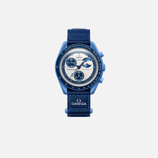 SWATCH X OMEGA MISSION TO THE SUPER BLUE 'MOONPHASE' (SO33N700) (SAME-DAY DISPATCH)